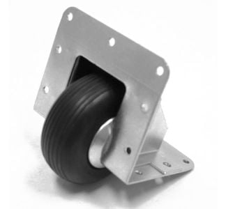 80mm Heavy Duty Zinc Edge Castor with Black Wheel