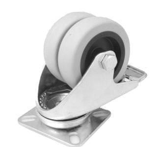 3" Swivel Double Wheel Caster with Brake