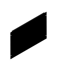 7U Black Flanged Rack Panel
