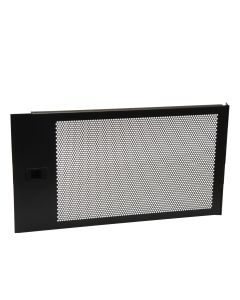 5U Black Hinged Vented Rack Panel with Slam Lock for 3mm Rails