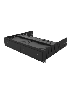 2U Rack Shelf & Magnetic Faceplate For 2 x Sonos Amp