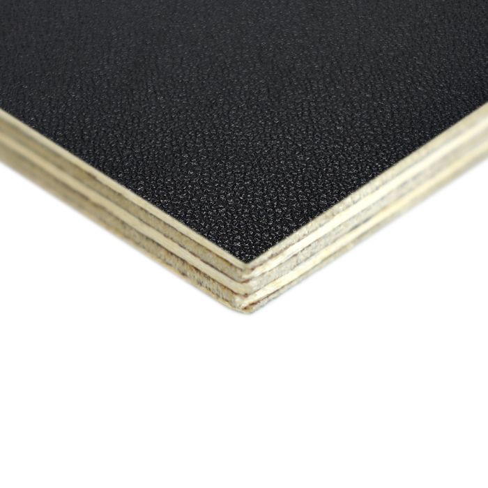 High Quality Birch Wood Panels with Black Textured PVC Laminate_Black ...