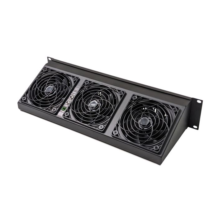 2U Rack Mountable Digital Quiet Fan Exhaust Unit | Penn Elcom