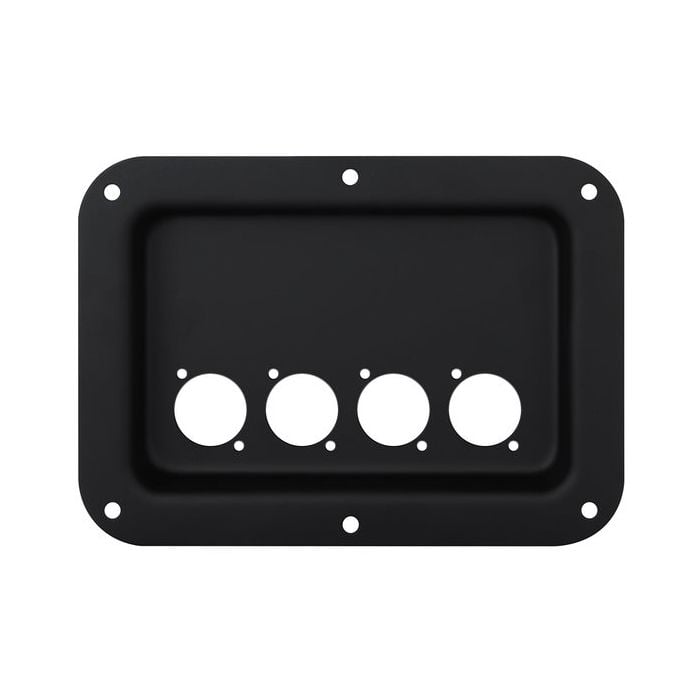 Large Black Dish Punched for 4 x D-Series Connectors