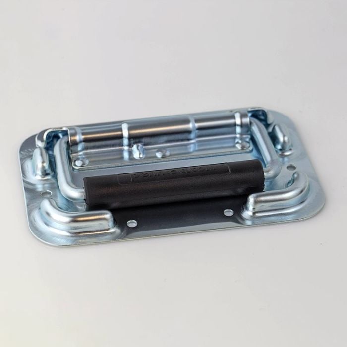 Sprung Flip Handle with 19mm Grip in Surface Mount Dish_sprung