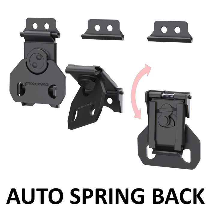 Medium Black low Profile Surface Latch with Catch Plate_medium