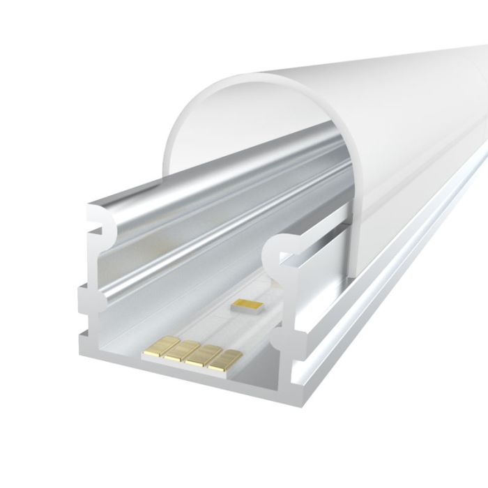 1m 21x24mm Surface Mounted Aluminium Profile Kit for up to 16mm Led strips