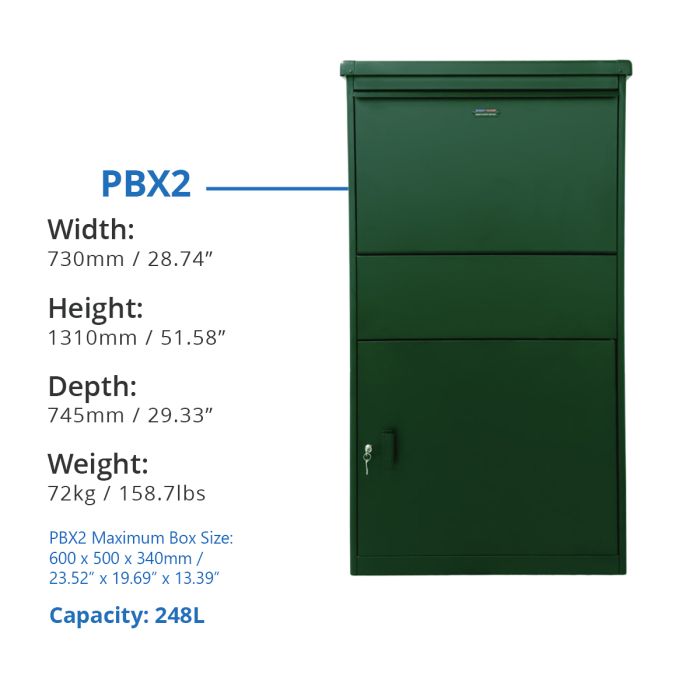Large Green Secure Parcel Box | Penn Elcom