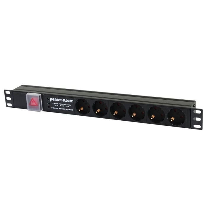 19-inch Rack-mount Power Strip with Overload Protection 