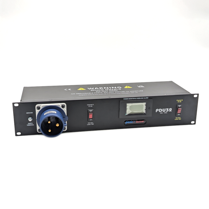 2U 32amp Two Channel Rack Mount PDU with Power Monitoring - C-Form