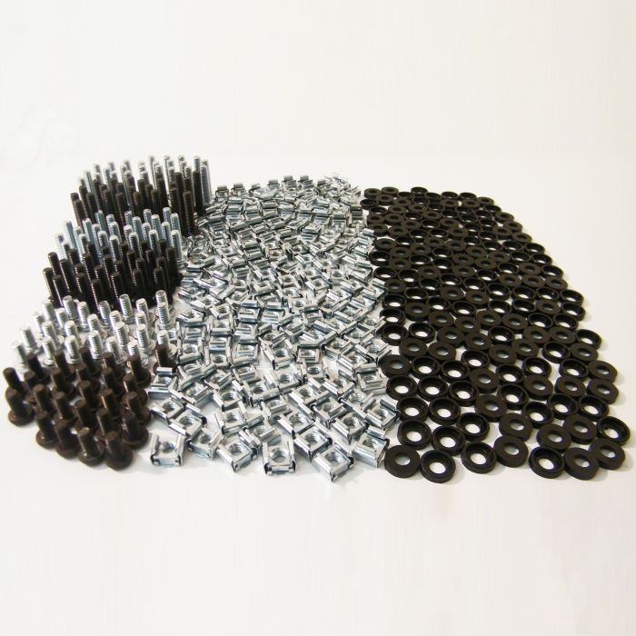 30mm Long Black M6 Rack Screw Pack | Penn Elcom