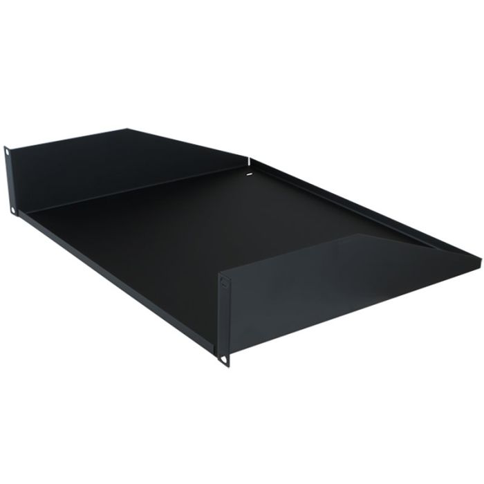2U Black Rack Shelf - 368mm Deep | Penn Elcom