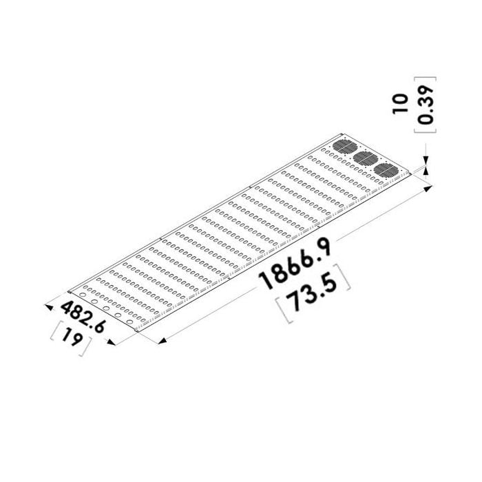42U Vertical Rack Mount Cable Management Tray | Penn Elcom