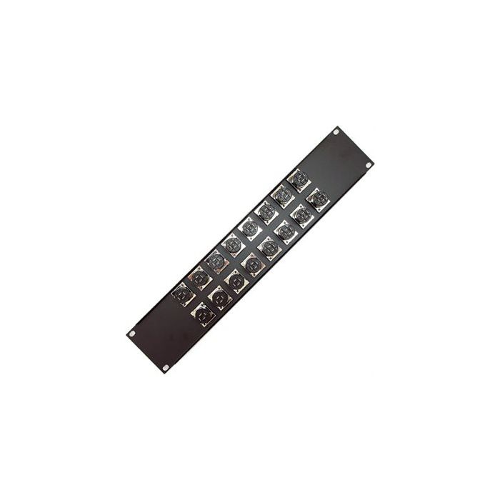 2U Rack Panels Punched for 16 x D-Series Connectors | Penn Elcom