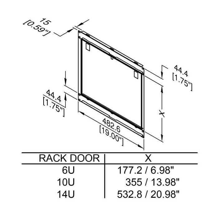 RLB-15 - RAD-5 Lock Box, 1/2 Inch Thick, 11 x 7 x 5 Inches Outside  Dimensions
