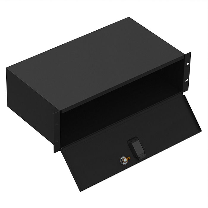 3U Lockable Rack Box with Hinged Door | Penn Elcom
