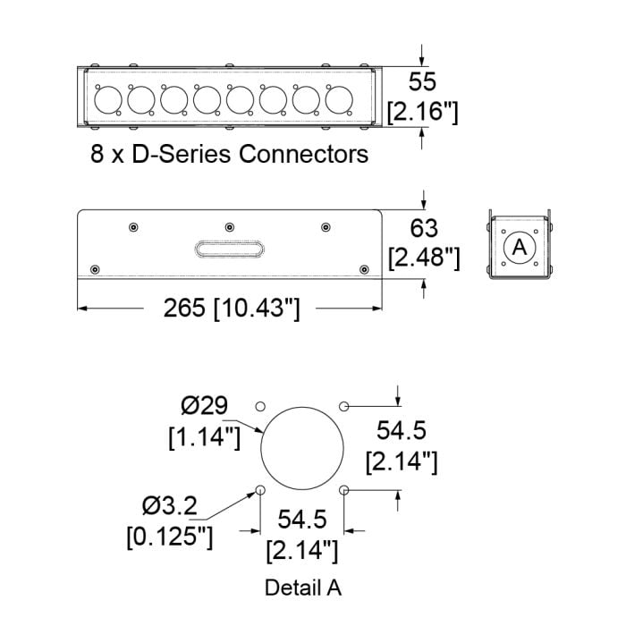 8 Channel Stage Box punched for Neutrik D-series connectors 8 Channel Stage Box punched for Neutrik D-series connectors