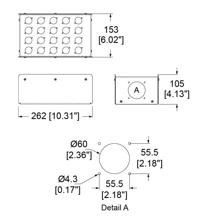 20 Hole stage box punched for Neutrik D series connectors 20 Hole stage box punched for Neutrik D series connectors