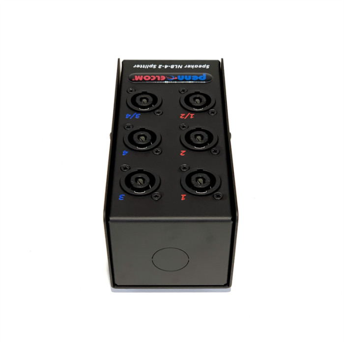 Slimline 6-Way Speaker Splitter Box | Penn Elcom Slimline 6-Way Speaker Splitter Box | Penn Elcom