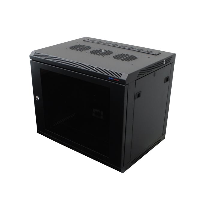 450mm Deep High-End Black Wall Mount Rack Cabinet_R6400 Series
