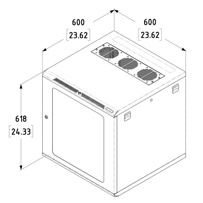 12U Pro Series White Wall Mount 19” Rack with 10/32 Rails & Poly