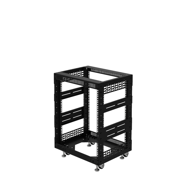 12U Open Tower System with Square Hole Rails – 15 3/4