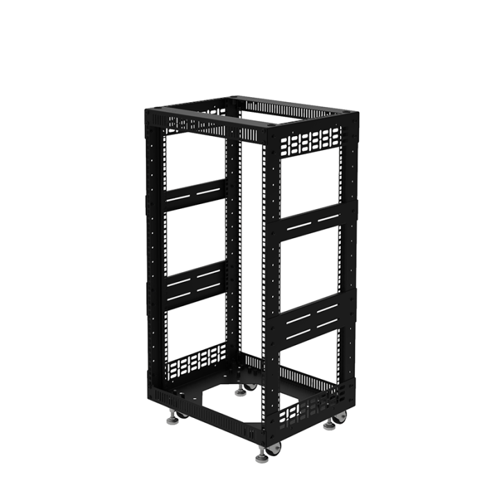 18U Open Tower System with Square Hole Rails – 15 3/4