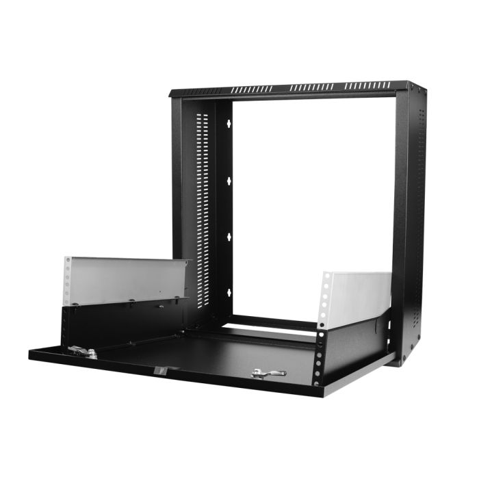 Ktaxon 12U Studio Equipment Rack - With Casters, Removable Sides, Mesh Vents (19" Rack Mount)