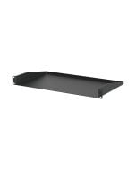 1U Black Rack Shelf - 270.5mm Deep