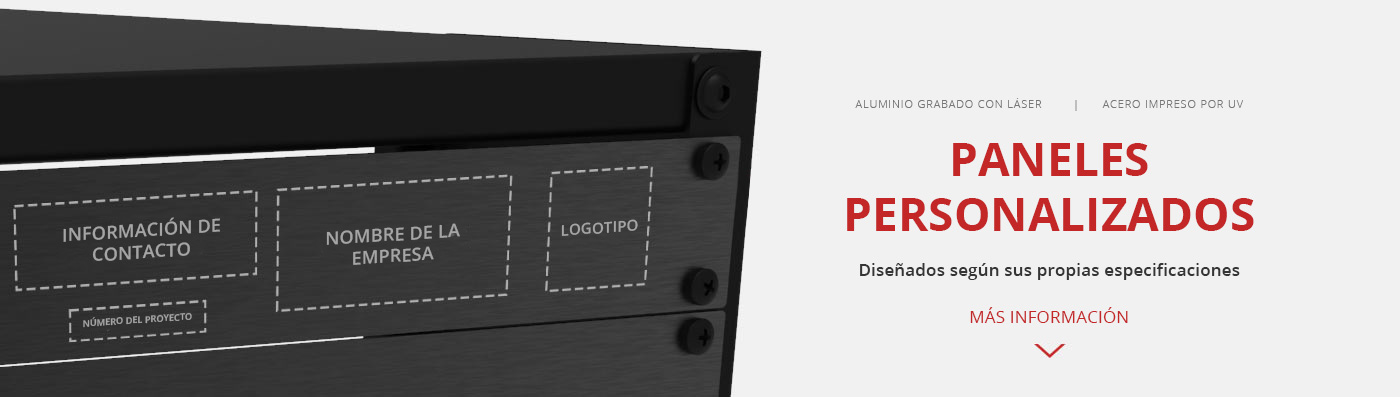 Imagen de banner con texto que muestra varias opciones de ubicaci&oacute;n para la personalizaci&oacute;n del panel de rack