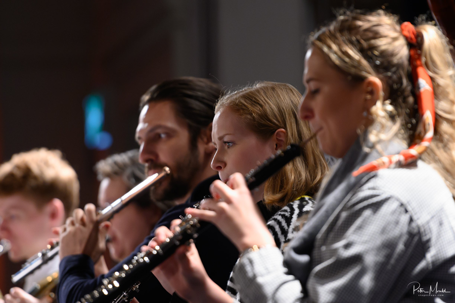 Woodwinds players starting to play