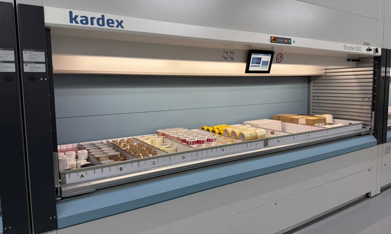 Full modular tray system in Kardex machine