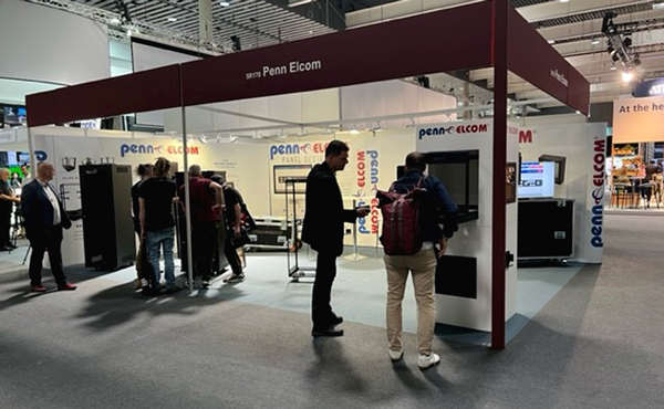 Wide shot of the Penn Elcom stand at ISE