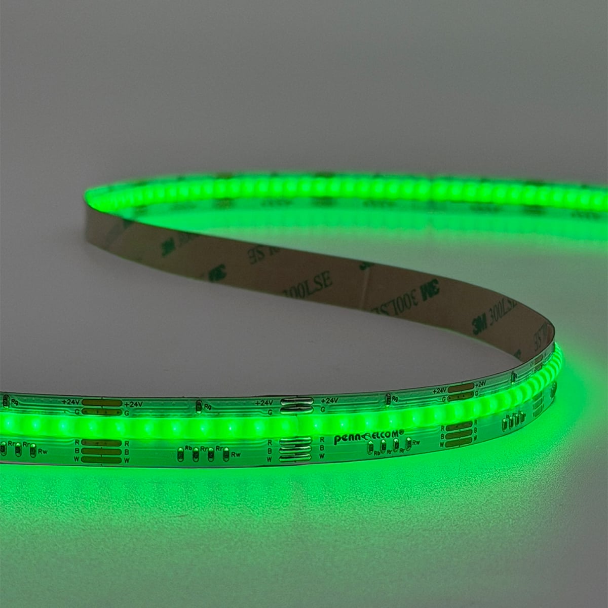 LEDPL-COBRGBW940-18W switched on with green light