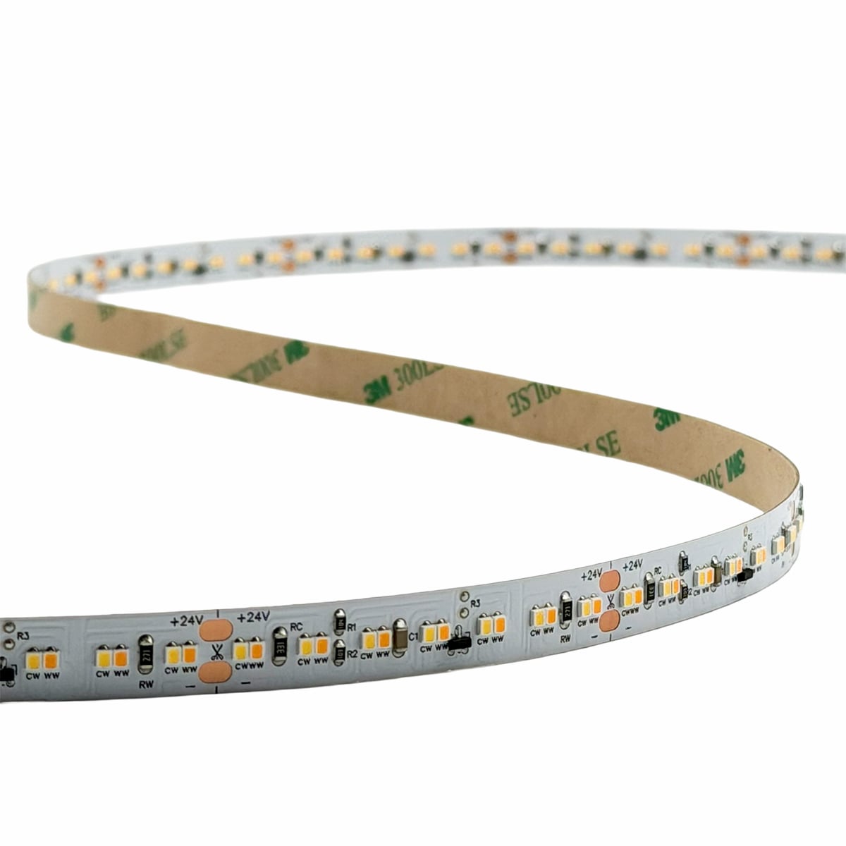 LEDPL-D2W-918930-14W LED strip on white background