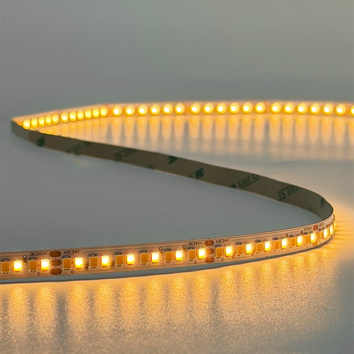 LEDPL-TW-922935-16W LED strip switched on with warm light