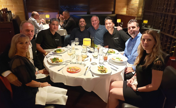 Night out for the Penn Elcom Southern Californian team