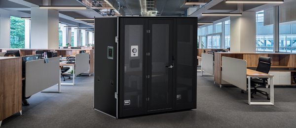 Penn Meeting Pod can be placed into any working environment, where privacy is necessary without the cost of additional office space