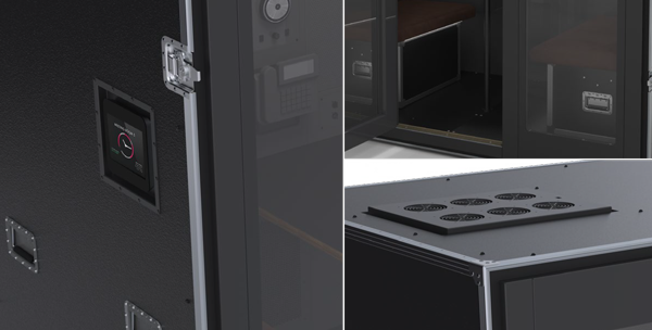 Close up shots of the pod's special features
