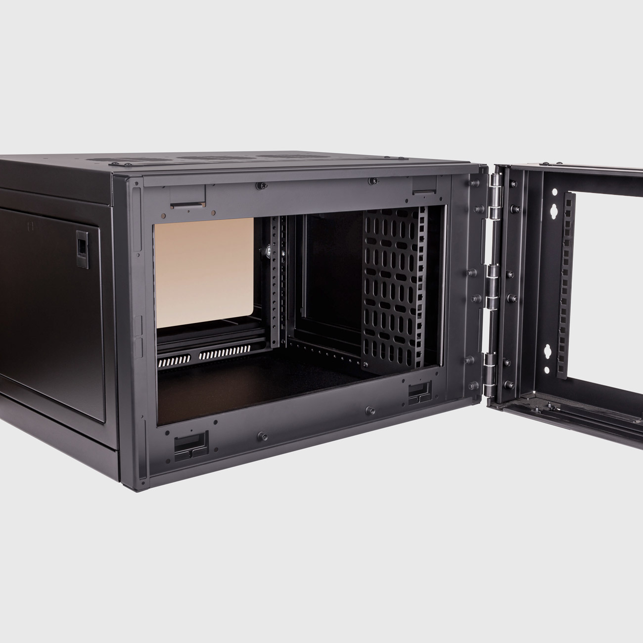 close up of inside rack with the back hinge open
