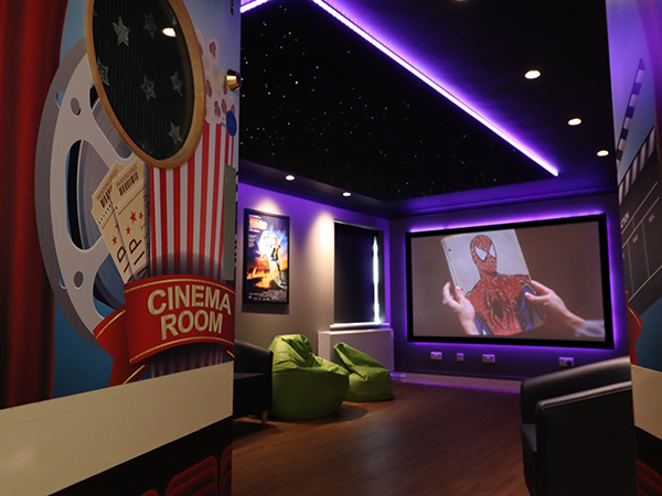 Cinema room featuring Penn Elcom products