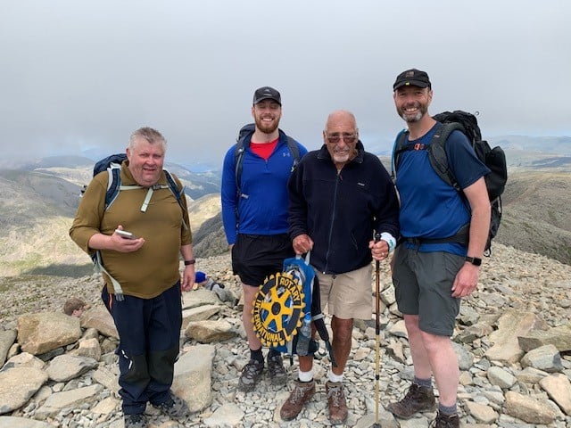 Graham at the top of Skarfell Pike with friends