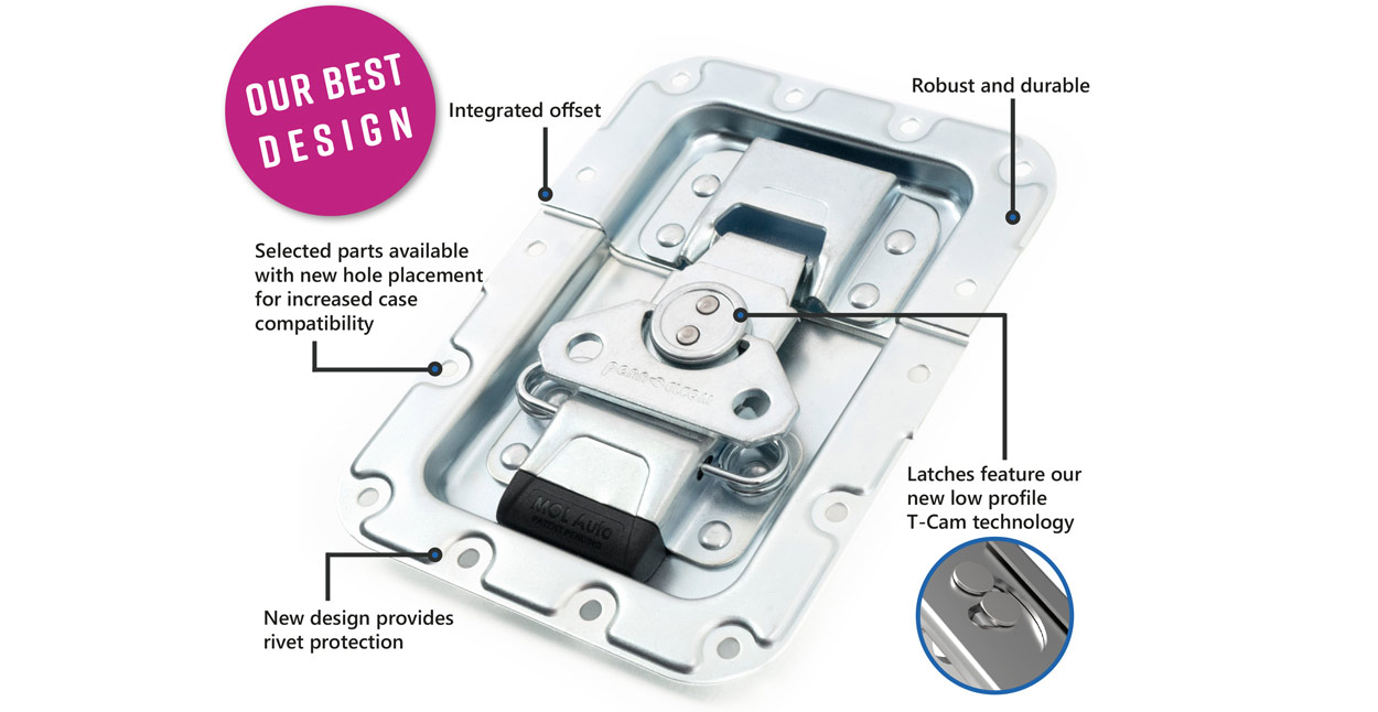 Our Ultimate Range is robust and durable, with our new design offering rivet protection, low profile T-Cam latch technology and integrated offset