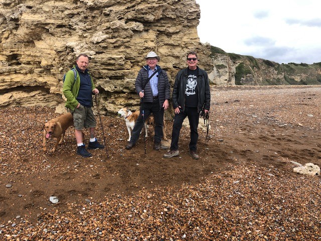 Graham continuing his ramble with friends on the coast